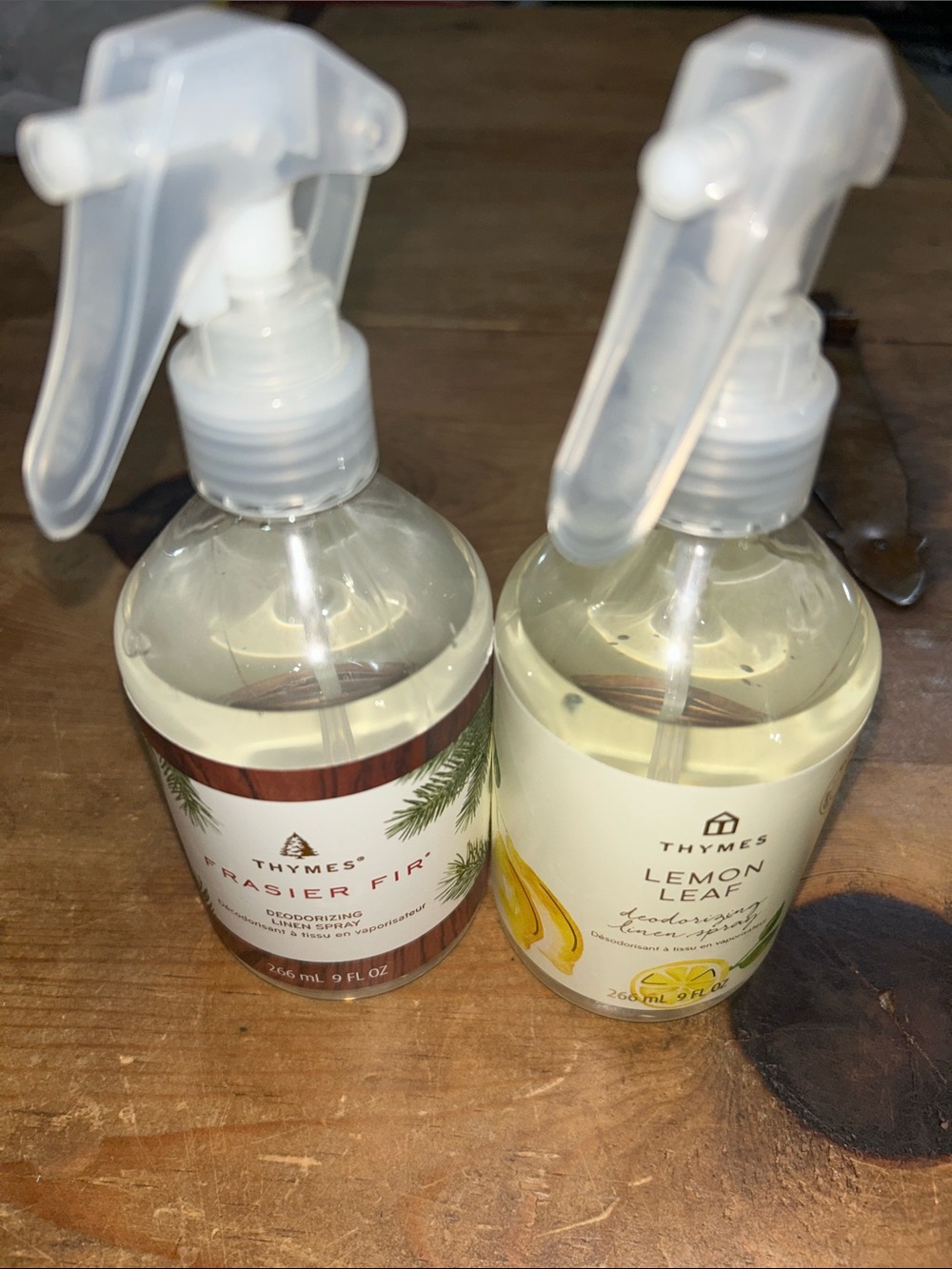Thymes Frasier Fir & Lemon Leaf Deodorizing Linen Spray Set 9 oz Each - Picture 2 of 7